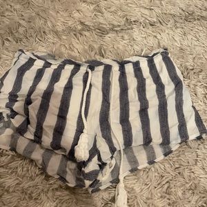 Blue strip beach shorts
